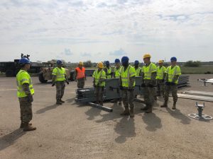 The 1st Inland Cargo Transfer Company (ICTC), 39th Transportation Battalion (MC) recently conducted a demonstration of the Rapidly Available Interface for trans-Loading (RAIL) at Coleman Worksite in Mannheim, Germany from May 3rd to 10th. The 1st ICTC validated their ability to transport, build, and employ the modular ramp system. The first two of these state of the art systems have been given to 1st ICTC for future training and employment throughout the theater. These operations ensure that the Soldiers whom would deploy these systems are able to do it in a fast and accurate manner, each repetition gets them closer to perfection.